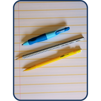 Pour commencer l'apprentissage, le crayon &agrave; papier